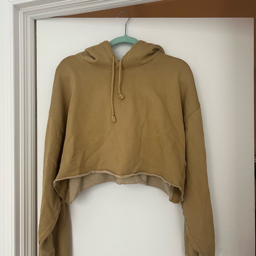 TNA Cozy AF Fleece Hoodie in Tan